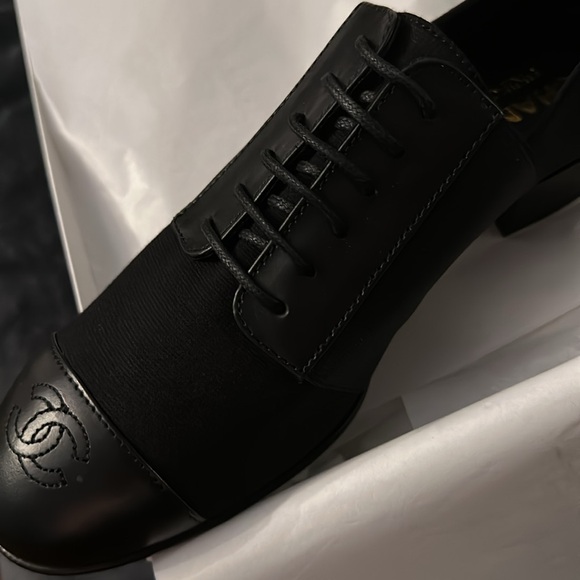 Chanel Lace Up Loafers - Picture 3 of 7